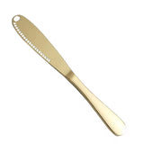 Stainless Steel Butter Knife with Cheese Cutter and Holes for Spreading Jam, Bread, and Desserts